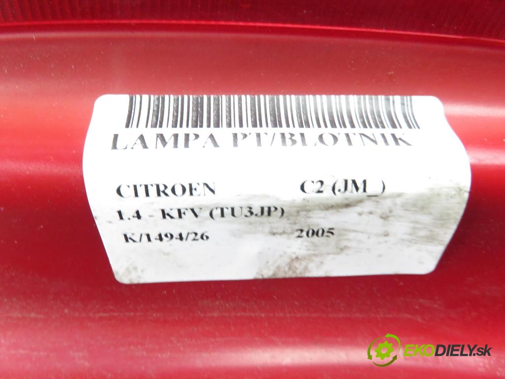 CITROEN C2 (JM_) HB 2005 50,00 1.4 - KFV (TU3JP) 1360,00 Svetlo pravé zadné 9649864480