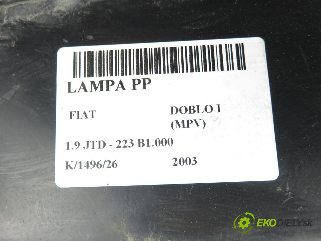 FIAT DOBLO nadwozie wielkoprzestrzenne (MPV) (119_, 223_) KOMBIVAN 2003 77,00 1.9 JTD - 223 B1.000 1910,00 Svetlo PP