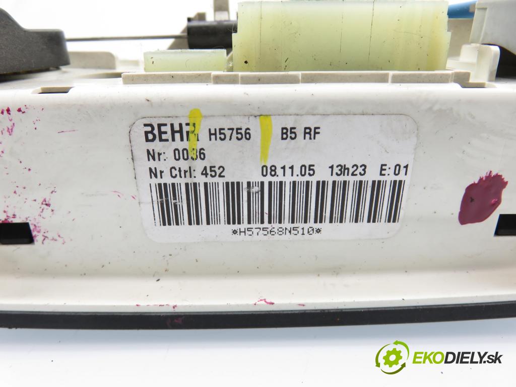CITROEN C4 I (LC_) HB 2005 80,00 1.6 HDi 109 - 9HZ (DV6TED4) 1560,00 Panel kúrenia KLIMATIZACE: H5756