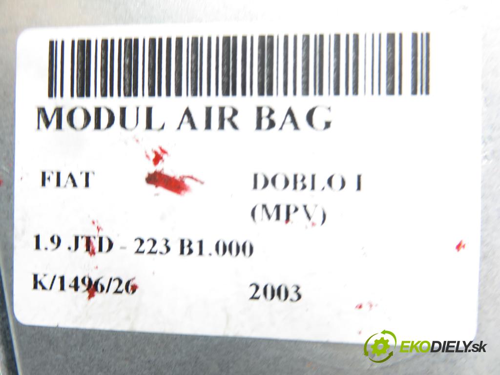 FIAT DOBLO nadwozie wielkoprzestrzenne (MPV) (119_, 223_) KOMBIVAN 2003 77,00 1.9 JTD - 223 B1.000 1910,00 MODUL air BAG 51705344