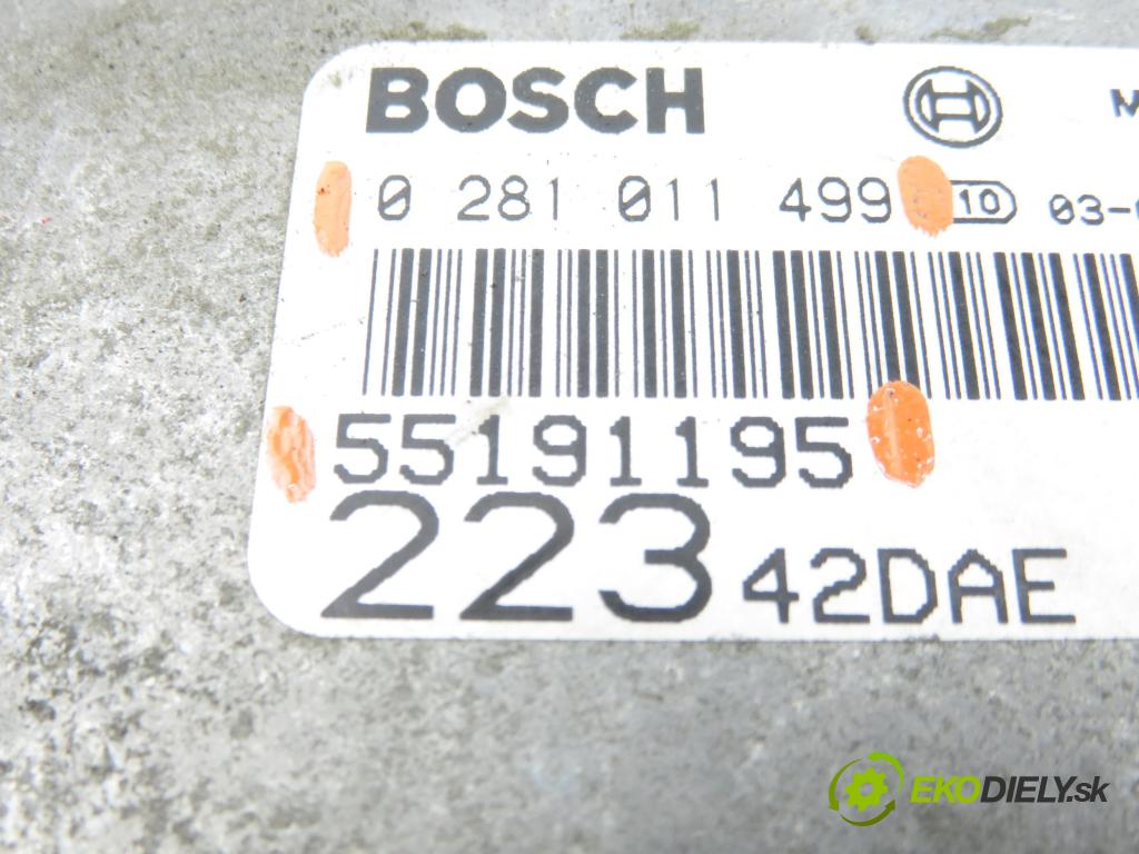 FIAT DOBLO nadwozie wielkoprzestrzenne (MPV) (119_, 223_) KOMBIVAN 2003 77,00 1.9 JTD - 223 B1.000 1910,00 Riadiaca jednotka Motor 0281011499 ; 55191195