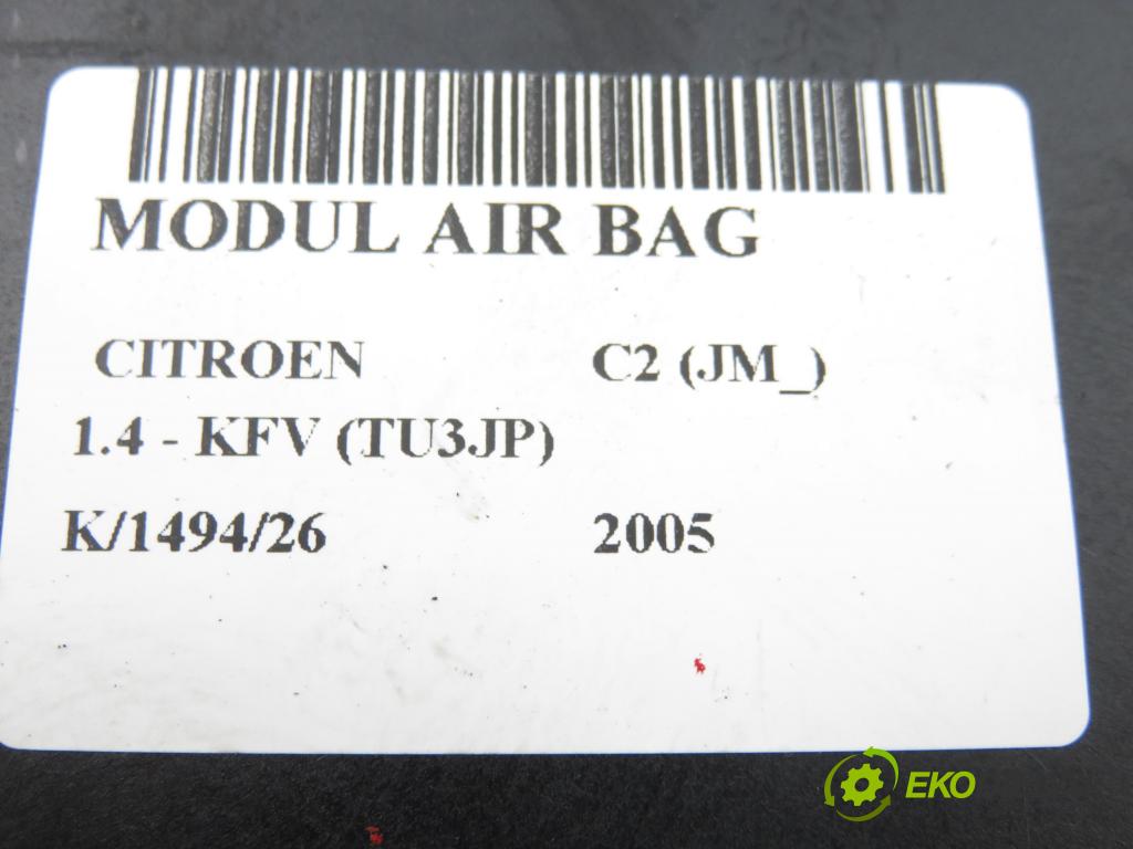 CITROEN C2 (JM_) HB 2005 50,00 1.4 - KFV (TU3JP) 1360,00 MODUL air BAG 9656888880