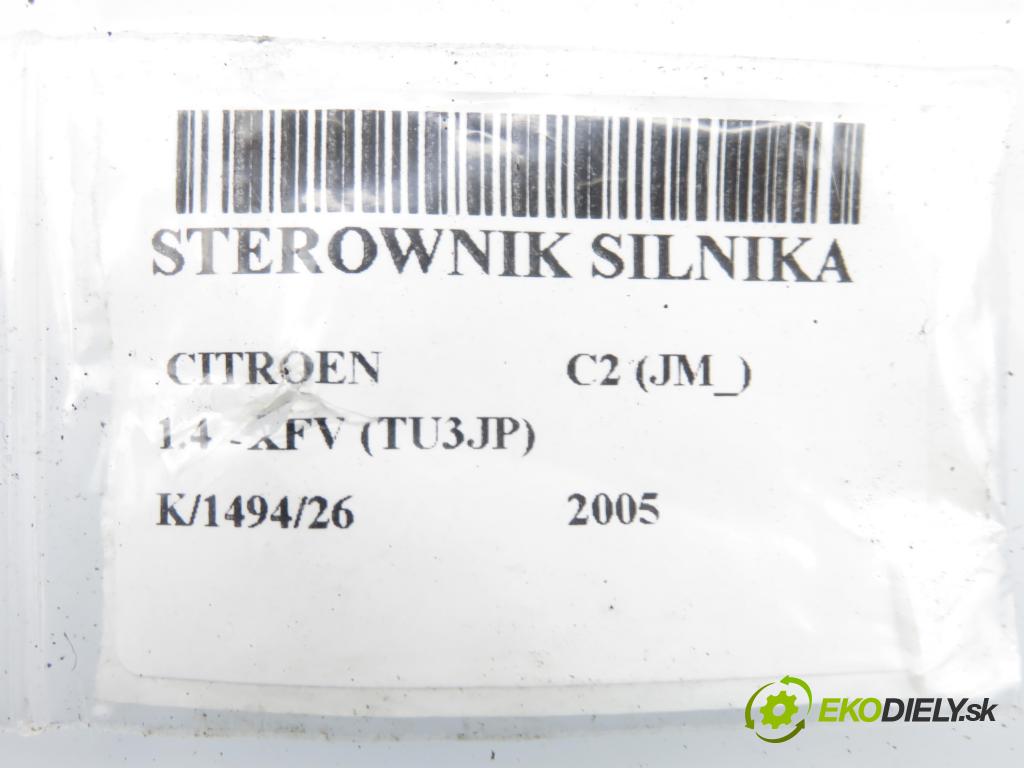 CITROEN C2 (JM_) HB 2005 50,00 1.4 - KFV (TU3JP) 1360,00 Riadiaca jednotka Motor 9657018480 ; 9649433980