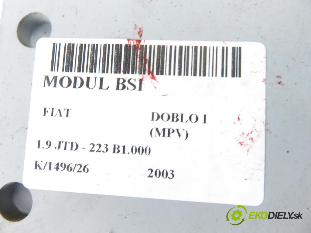 FIAT DOBLO nadwozie wielkoprzestrzenne (MPV) (119_, 223_) KOMBIVAN 2003 77,00 1.9 JTD - 223 B1.000 1910,00 MODUL BSI 51735171