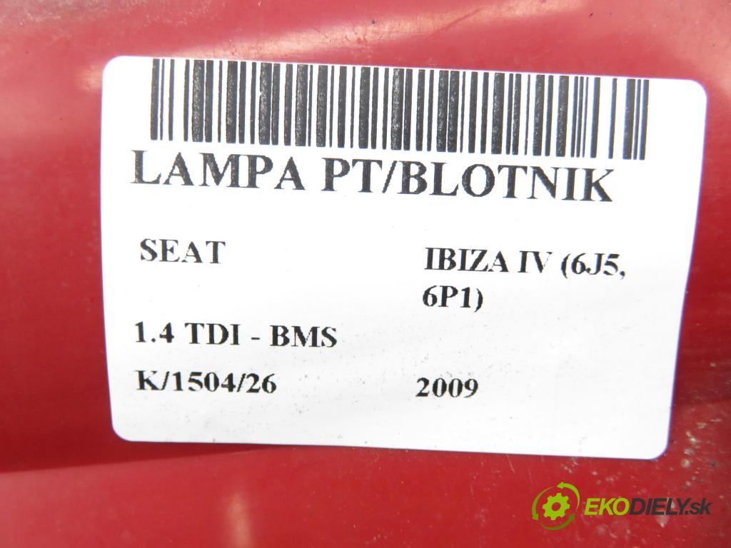 SEAT IBIZA IV (6J5, 6P1) HB 2009 59,00 1.4 TDI - BMS 1422,00 Svetlo pravé zadné 6J4945112B