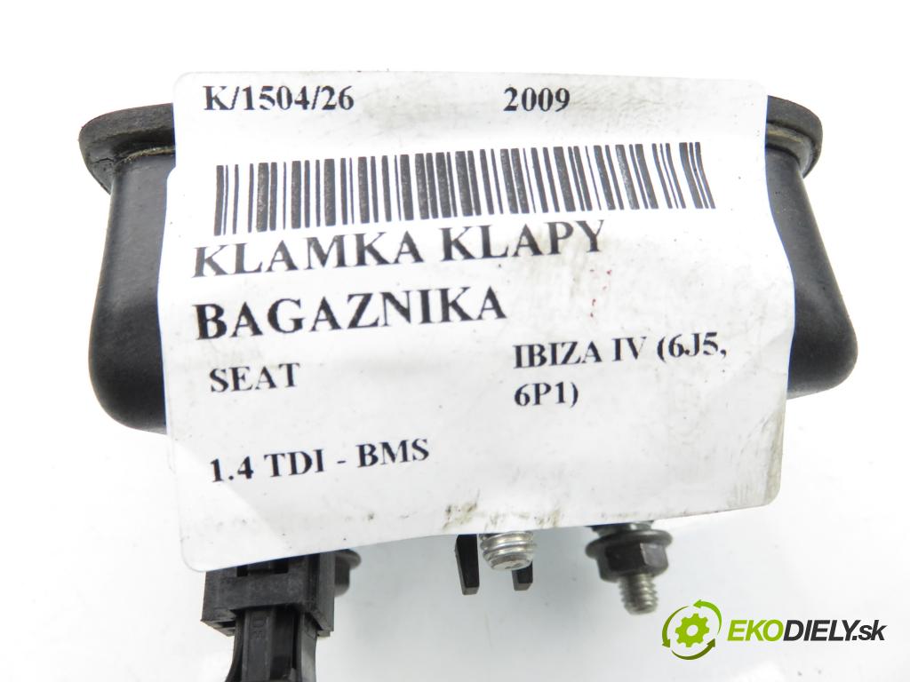 SEAT IBIZA IV (6J5, 6P1) HB 2009 59,00 1.4 TDI - BMS 1422,00 Kľučka dverí kufor 6J4827565
