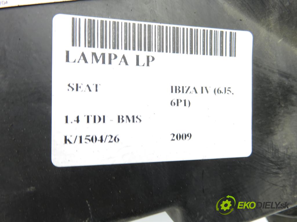 SEAT IBIZA IV (6J5, 6P1) HB 2009 59,00 1.4 TDI - BMS 1422,00 Svetlo LP 6J1941005D