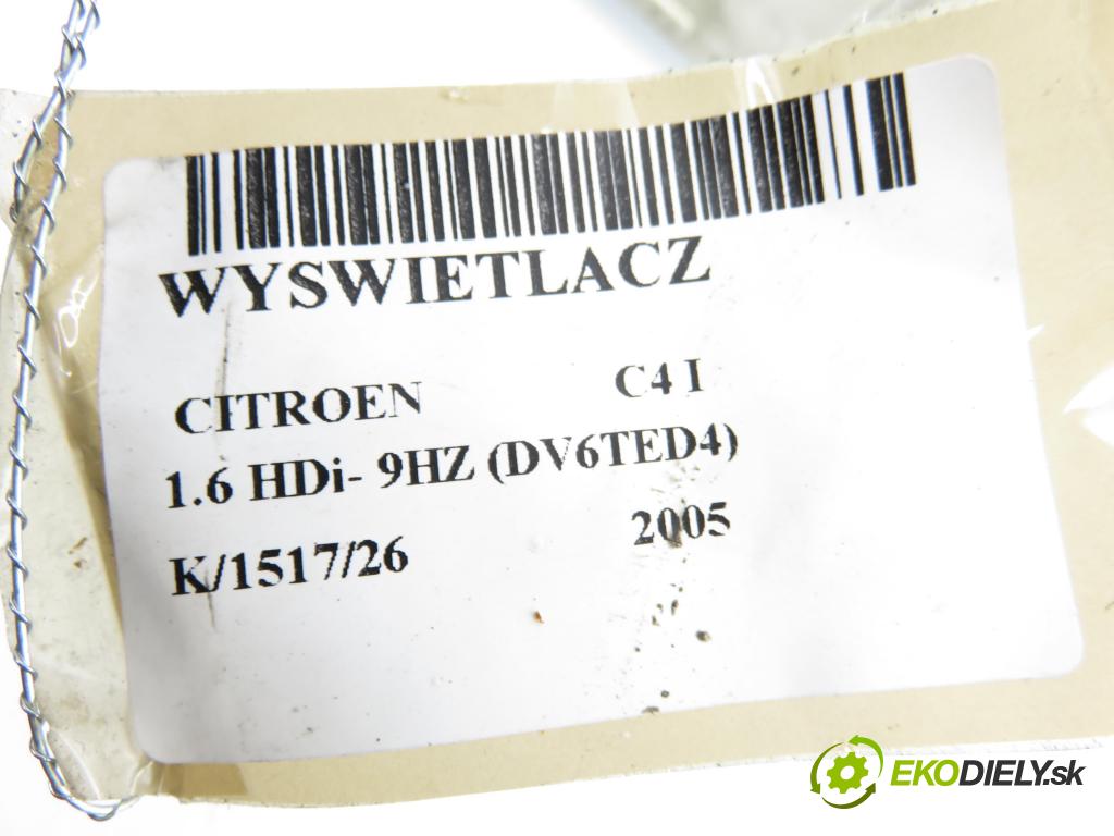 CITROEN C4 I (LC_) HB 2005 80,00 1.6 HDi 109 - 9HZ (DV6TED4) 1560,00 ZOBRAZIT: 9657882880