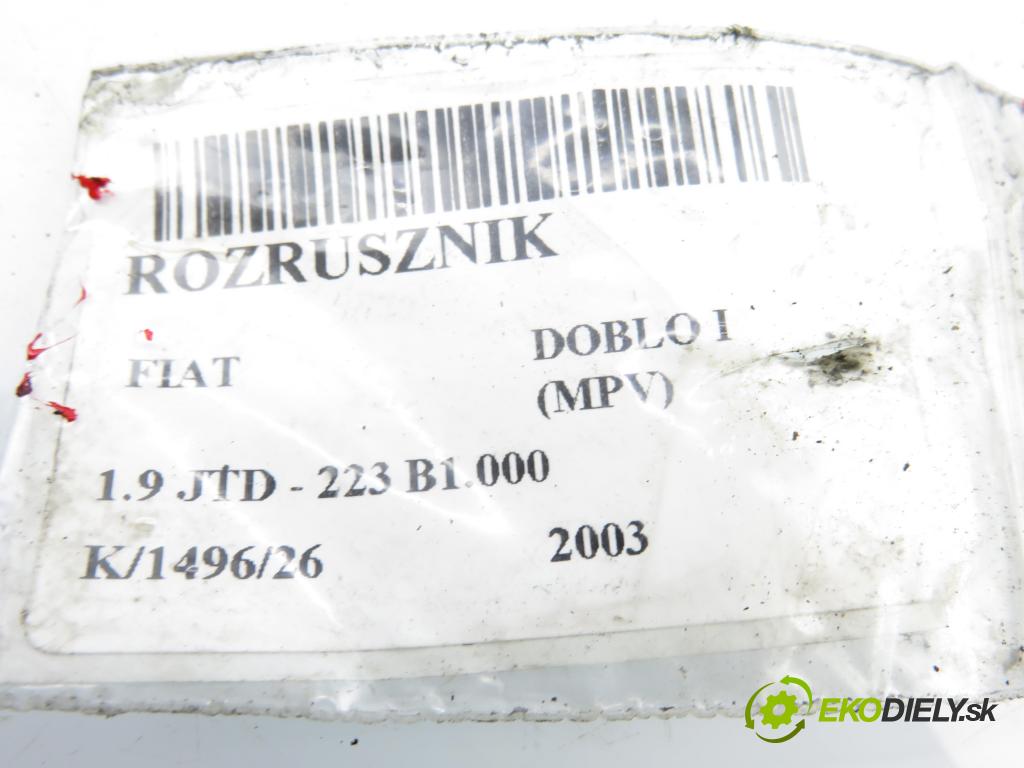FIAT DOBLO nadwozie wielkoprzestrzenne (MPV) (119_, 223_) KOMBIVAN 2003 77,00 1.9 JTD - 223 B1.000 1910,00 startér 0001108202 (Startér)