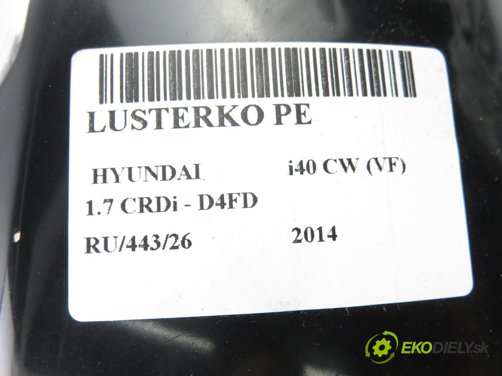 HYUNDAI i40 CW (VF) KOMBI 2014 100,00 1.7 CRDi 136 - D4FD 1685,00 Spätné zrkadlo