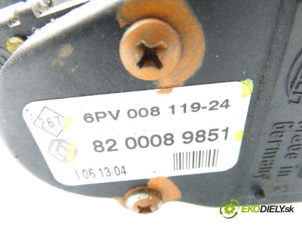 RENAULT KANGOO (KC0/1_) FURGON 2004 48,00 1.5 dCi 70 - K9K 704 1461,00 Potenciometer plynu 8200089851 ; 6PV00811924 (Potenciometer plynového pedálu)