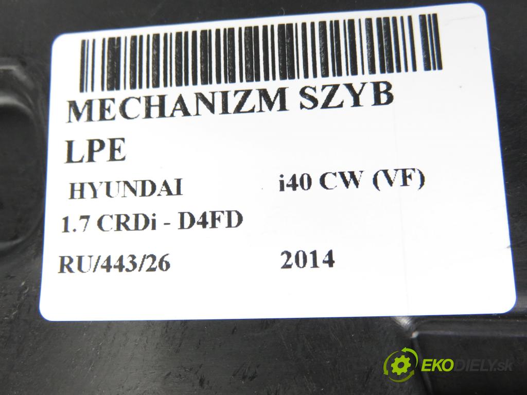HYUNDAI i40 CW (VF) KOMBI 2014 100,00 1.7 CRDi 136 - D4FD 1685,00 Mechanizmus okien 813103Z030