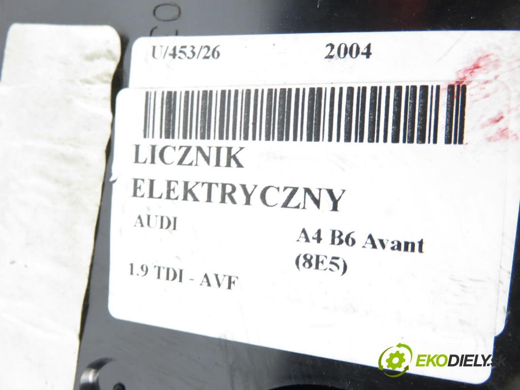 AUDI A4 Avant (8E5, B6) KOMBI 2004 96,00 1.9 TDI PD 130 - AVF 1896,00 Prístrojovka elektrický 0263626045 ; 8E0920900M