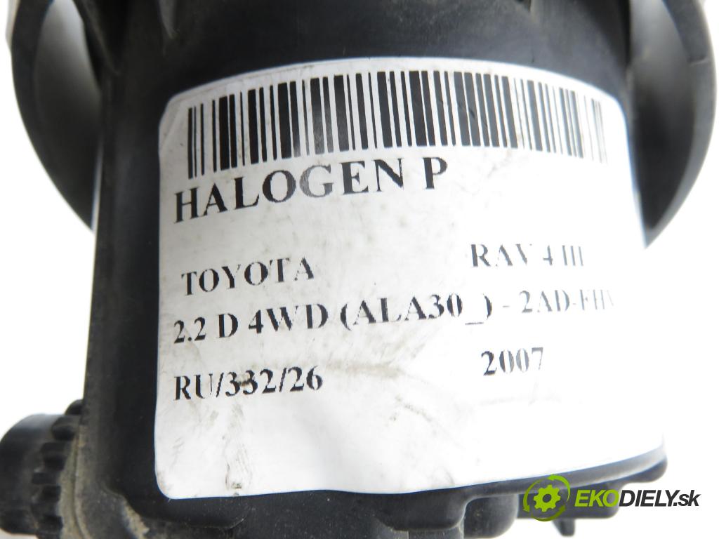 TOYOTA RAV 4 III (_A3_) SUV 2007 110,00 2.2 D 4WD 150 2231,00 Hmlové svetlo, hmlovka P 812100D040