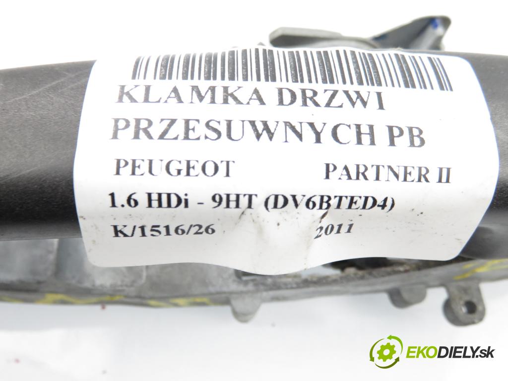 PEUGEOT PARTNER Skrzynia FURGON 2011 55,00 1.6 HDi - 9HT (DV6BTED4) 1560,00 klika dveře posúvne PB