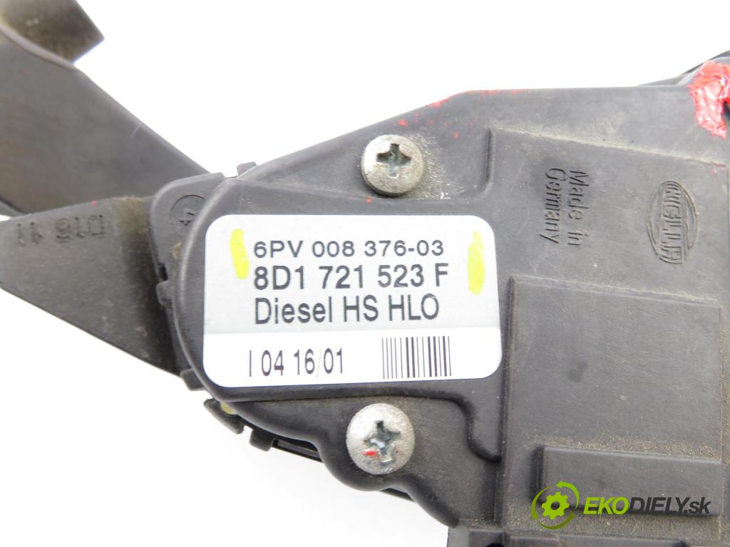 VW PASSAT B5.5 (3B3) SEDAN 2001 96,00 1.9 TDI PD 130 - AVF 1896,00 Potenciometer plynu 8D1721523F ; 6PV00837603 (Potenciometer plynového pedálu)
