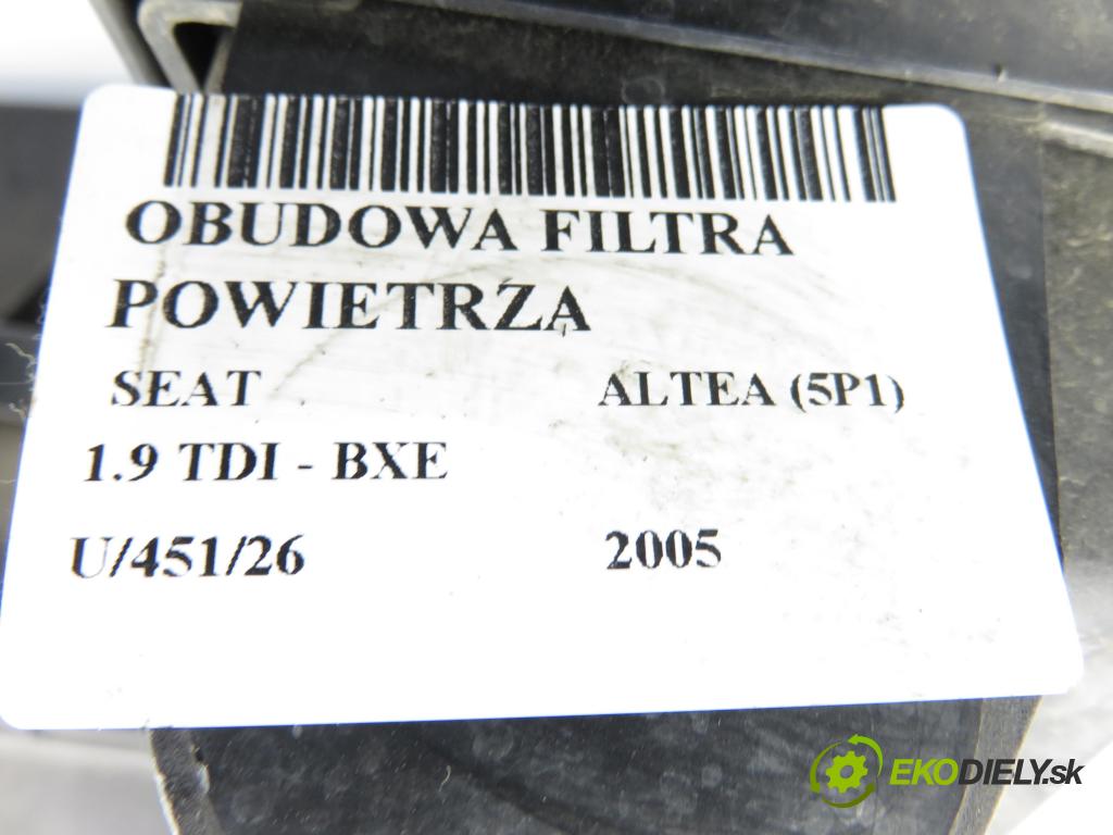 SEAT ALTEA (5P1) HB 2005 77,00 1.9 TDI PD 105 - BXE 1896,00 Obal filtra vzduchu 1K0129607P ; 1K0129601AF (Obal vzduchového filtra)