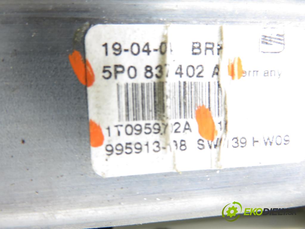 SEAT ALTEA (5P1) HB 2005 77,00 1.9 TDI PD 105 - BXE 1896,00 Mechanizmus okien 1K0959792D ; 5P0837402A ; 1T0959702A