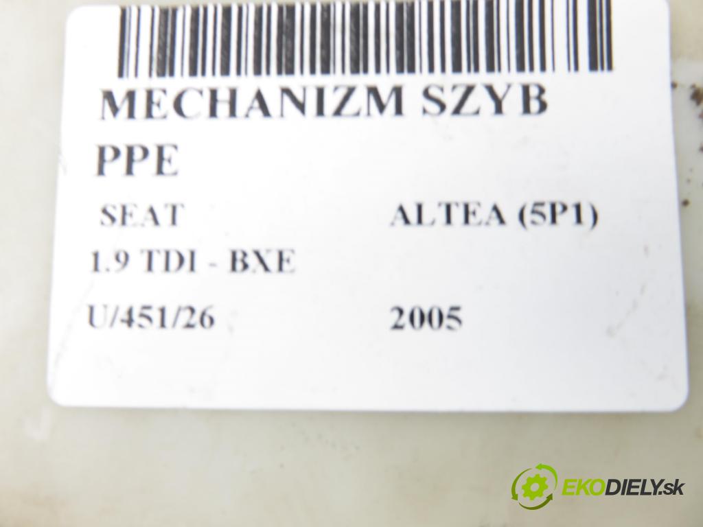 SEAT ALTEA (5P1) HB 2005 77,00 1.9 TDI PD 105 - BXE 1896,00 Mechanizmus okien 1K0959792D ; 5P0837402A ; 1T0959702A