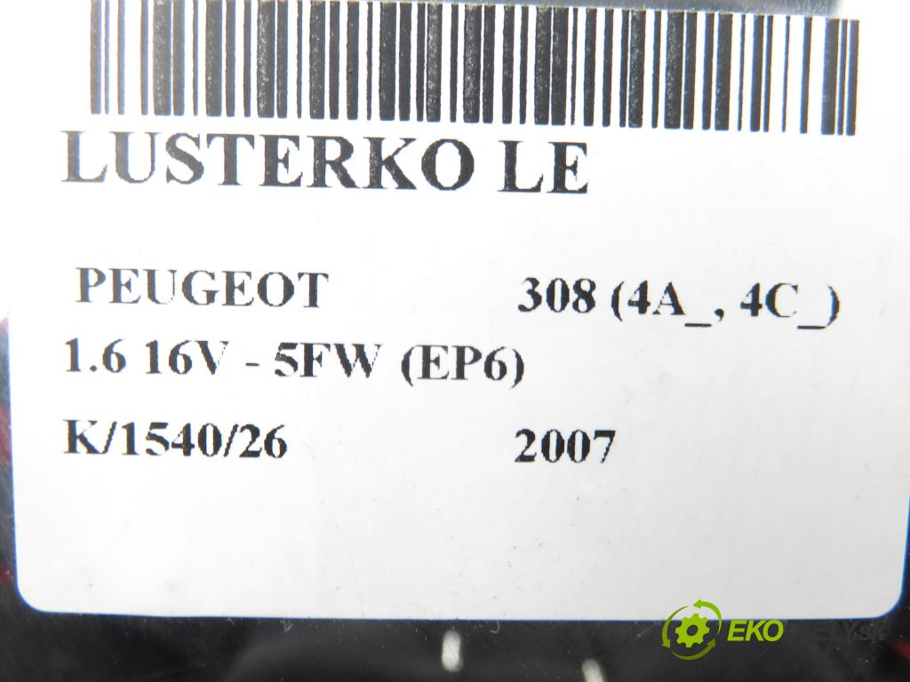PEUGEOT 308 (4A_, 4C_) HB 2007 88,00 1.6 VTi 120 - 5FW (EP6) 1598,00 Spätné zrkadlo LE