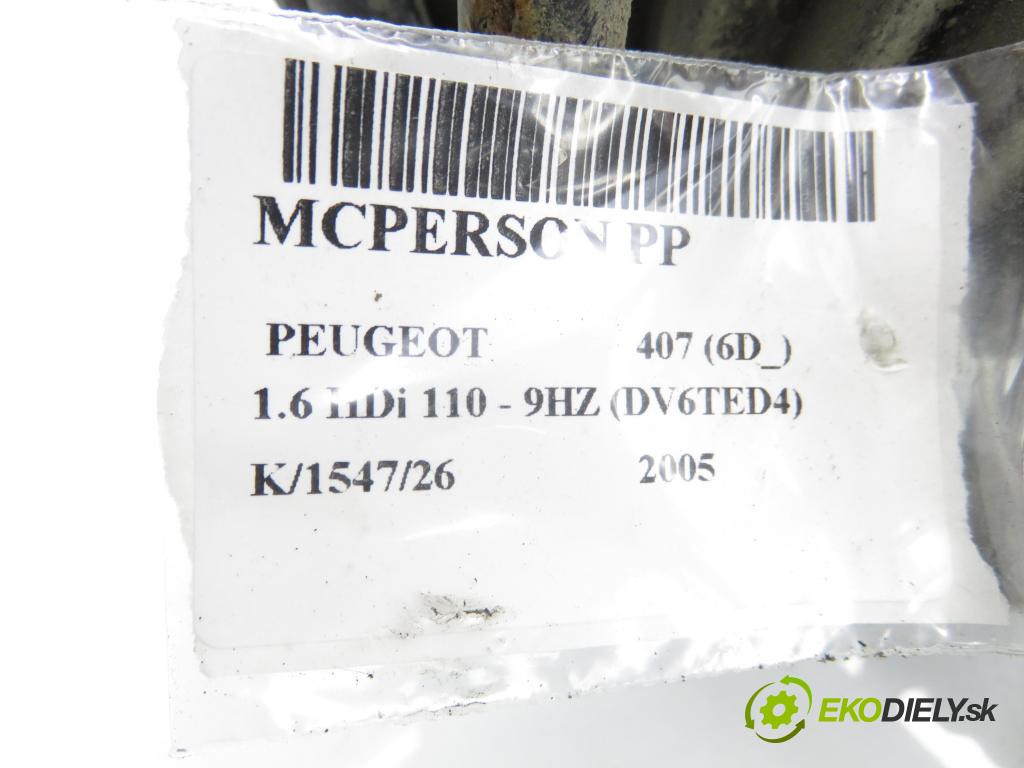 PEUGEOT 407 (6D_) SEDAN 2005 80,00 1.6 HDi 110 - 9HZ (DV6TED4) 1560,00 MCPERSON PP