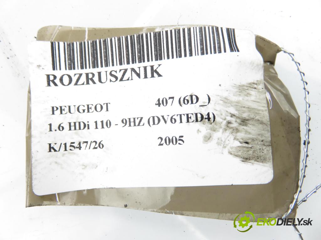 PEUGEOT 407 (6D_) SEDAN 2005 80,00 1.6 HDi 110 - 9HZ (DV6TED4) 1560,00 Štartér 9615100580 (Štartér)