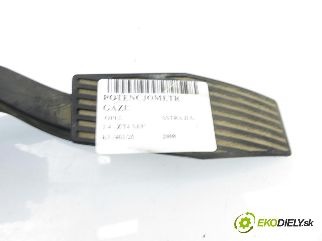 OPEL ASTRA G liftback (T98) HB 2008 66,00 1.4 - Z 14 XEP 1364,00 Potenciometer plynu 9157998BK ; 6PV00811200 (Potenciometer plynového pedálu)