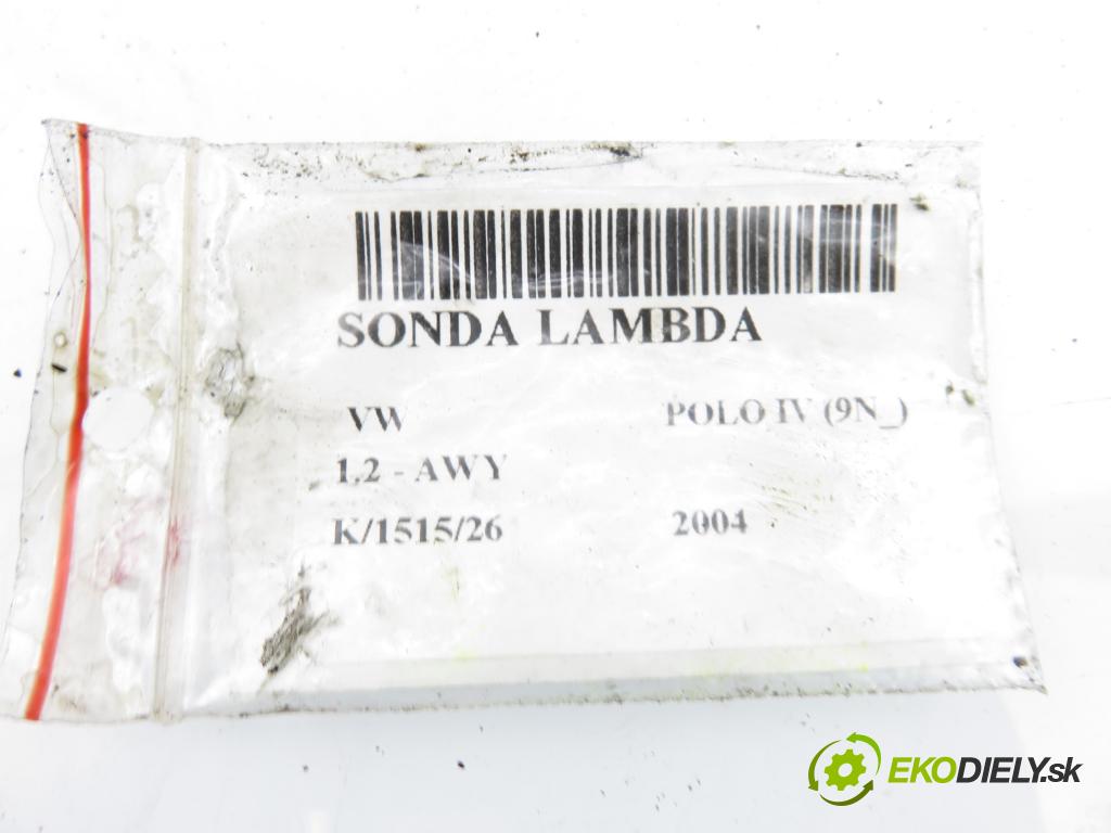 VW POLO (9N_) HB 2004 40,00 1.2 6V 54 - AWY 1198,00 sonda lambda 0258007353 (Lambda sonda)