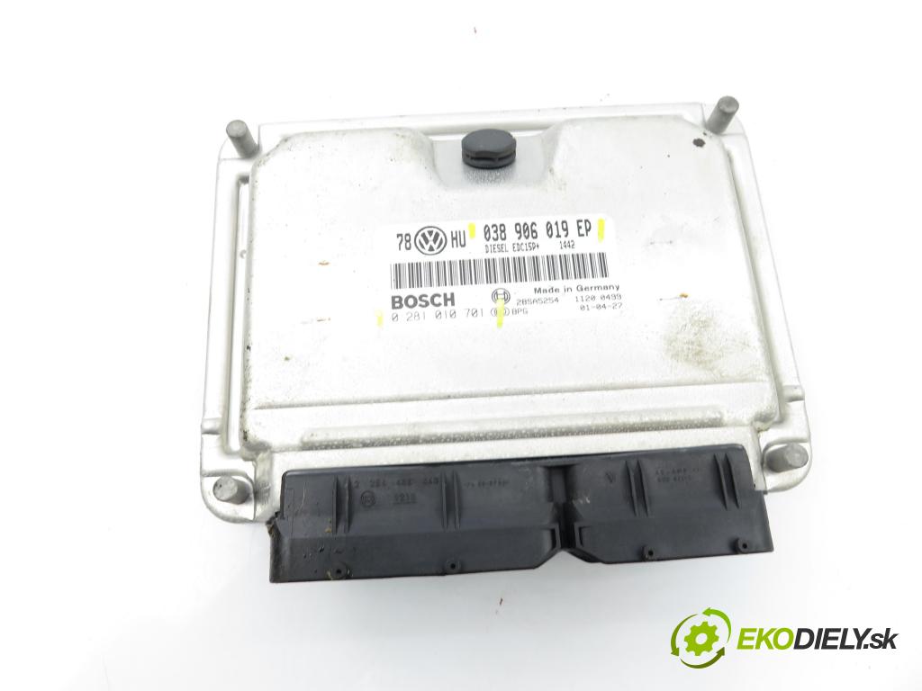 VW PASSAT B5.5 (3B3) SEDAN 2001 96,00 1.9 TDI - AVF 1896,00 Riadiaca jednotka Motor 038906019EP ; 0281010701