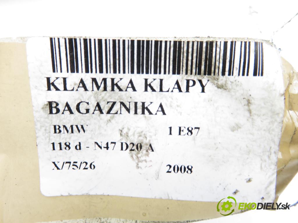 BMW 1 (E87) HB 2008 105,00 118 d - N47 D20 A 1995,00 Kľučka dverí kufor 7200938