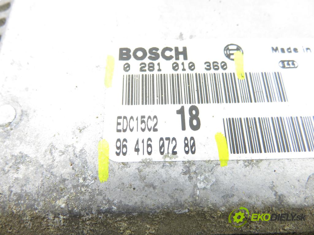 PEUGEOT PARTNER Combispace (5F) KOMBIVAN 2002 66,00 2.0 HDI - RHY (DW10TD) 1997,00 Riadiaca jednotka Motor 0281010360 ; 9641607280