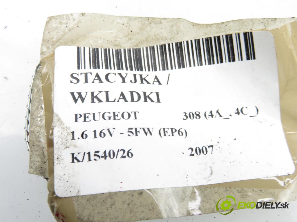 PEUGEOT 308 (4A_, 4C_) HB 2007 88,00 1.6 VTi 120 - 5FW (EP6) 1598,00 spinačka / zámky 9663123280