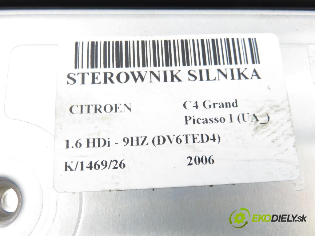 CITROEN C4 Grand Picasso I (UA_) MINIVAN 2006 80,00 1.6 HDi - 9HZ (DV6TED4) 1560,00 Riadiaca jednotka Motor 9663476180 ; 0281012980 ; 9653958980