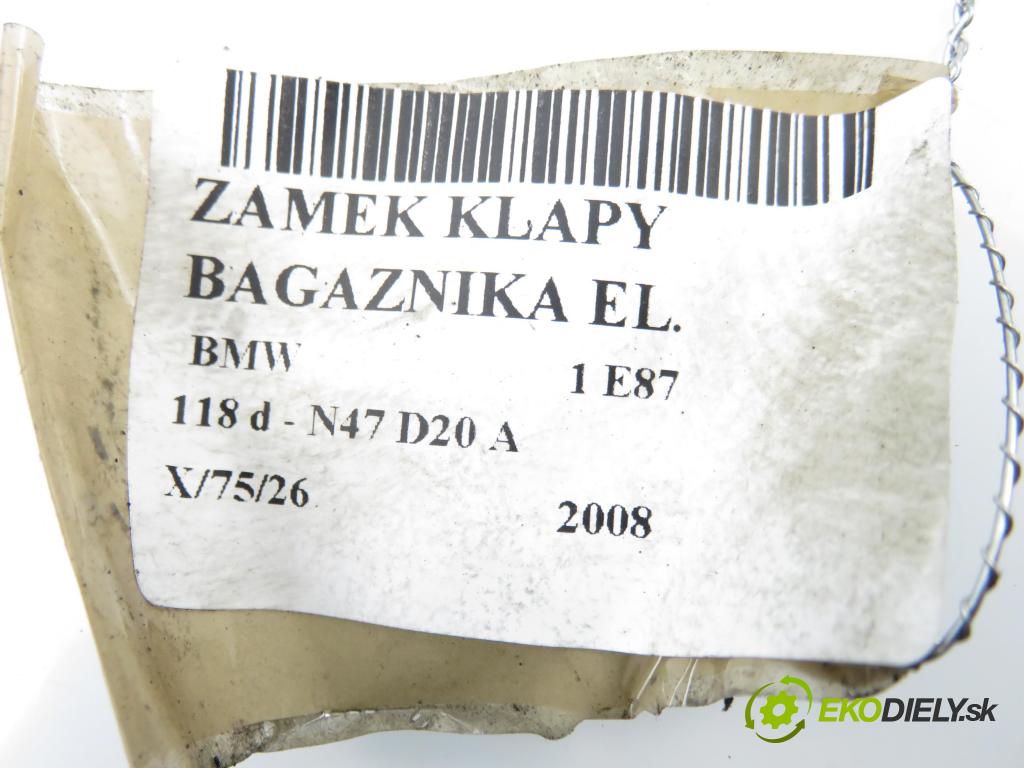 BMW 1 (E87) HB 2008 105,00 118 d - N47 D20 A 1995,00 zámok dverí kufor EL. 7840617