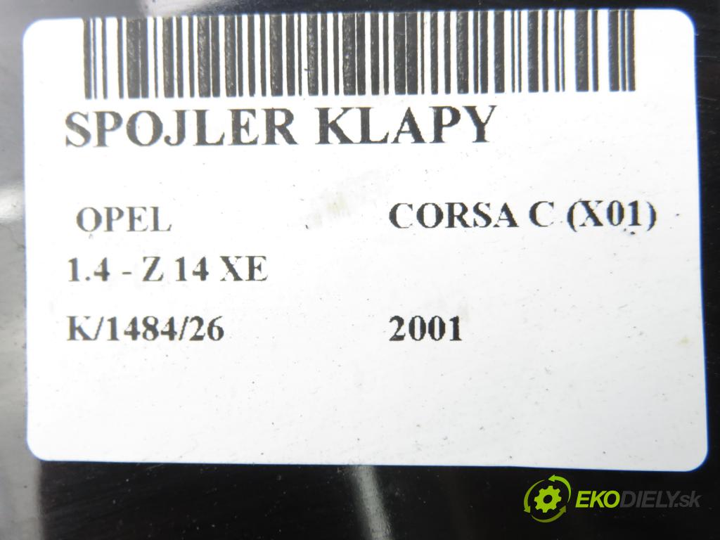 OPEL CORSA C (X01) HB 2001 66,00 1.4 - Z 14 XE 1389,00 SPOJLER: dverí