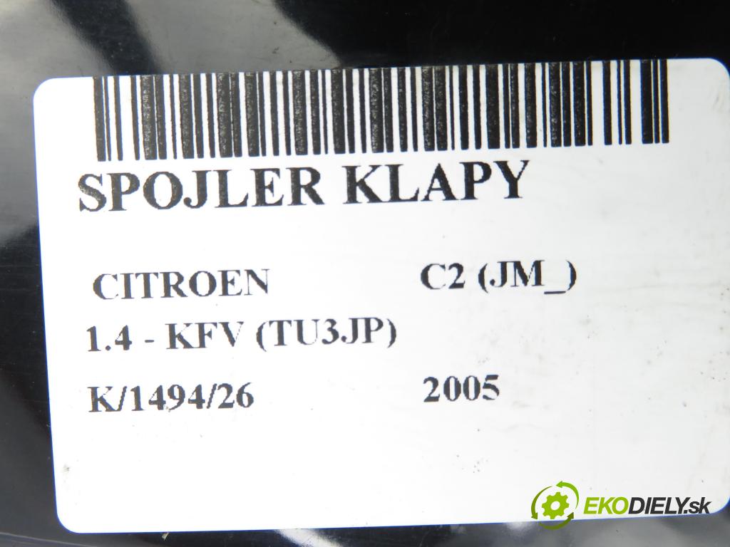 CITROEN C2 (JM_) HB 2005 50,00 1.4 - KFV (TU3JP) 1360,00 SPOJLER: dverí