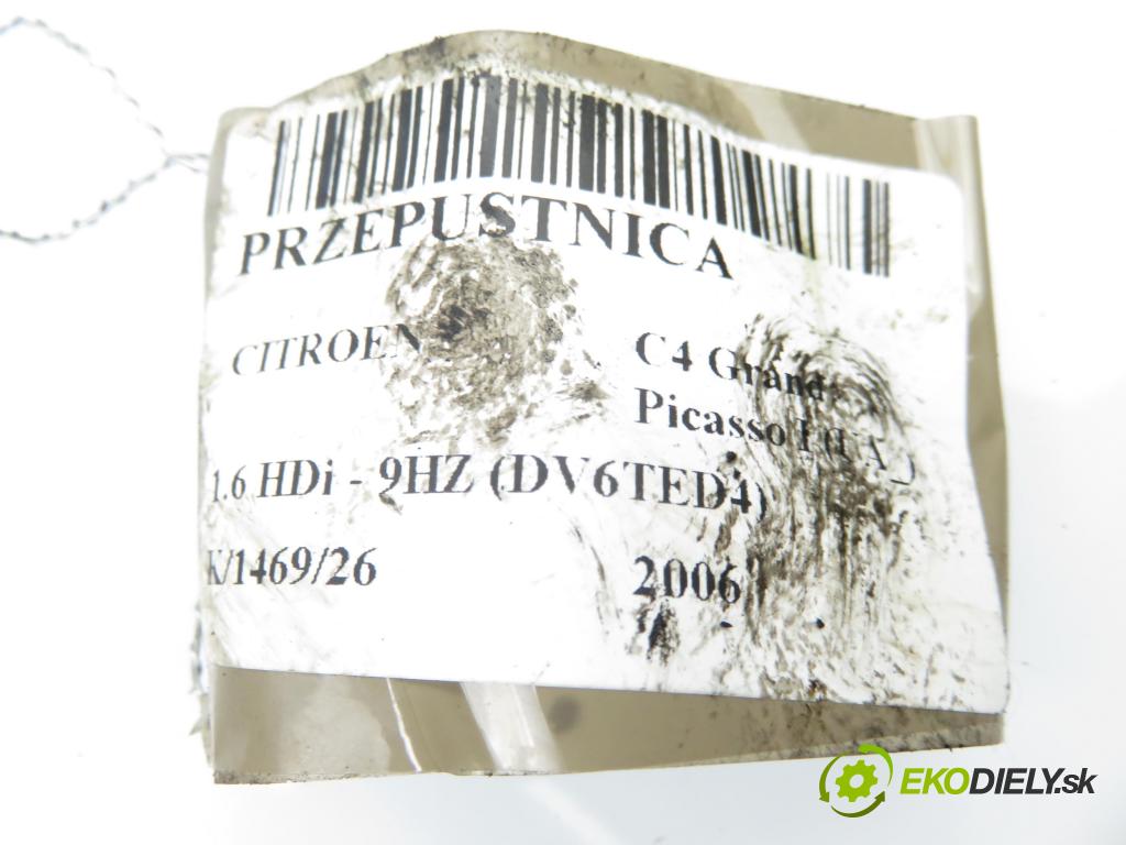 CITROEN C4 Grand Picasso I (UA_) MINIVAN 2006 80,00 1.6 HDi - 9HZ (DV6TED4) 1560,00 Škrtiaca klapka 9657485480 ; 25378171 (Škrtiaca klapka)