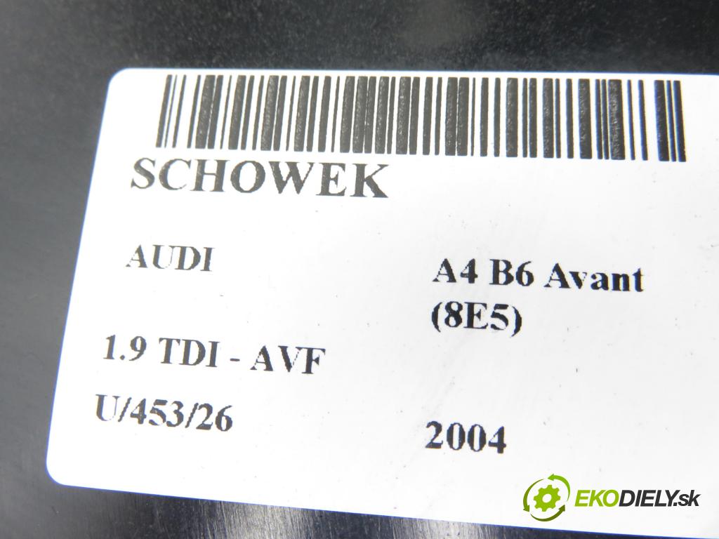 AUDI A4 Avant (8E5, B6) KOMBI 2004 96,00 1.9 TDI PD 130 - AVF 1896,00 Priehradka, kastlík 8E1857035C