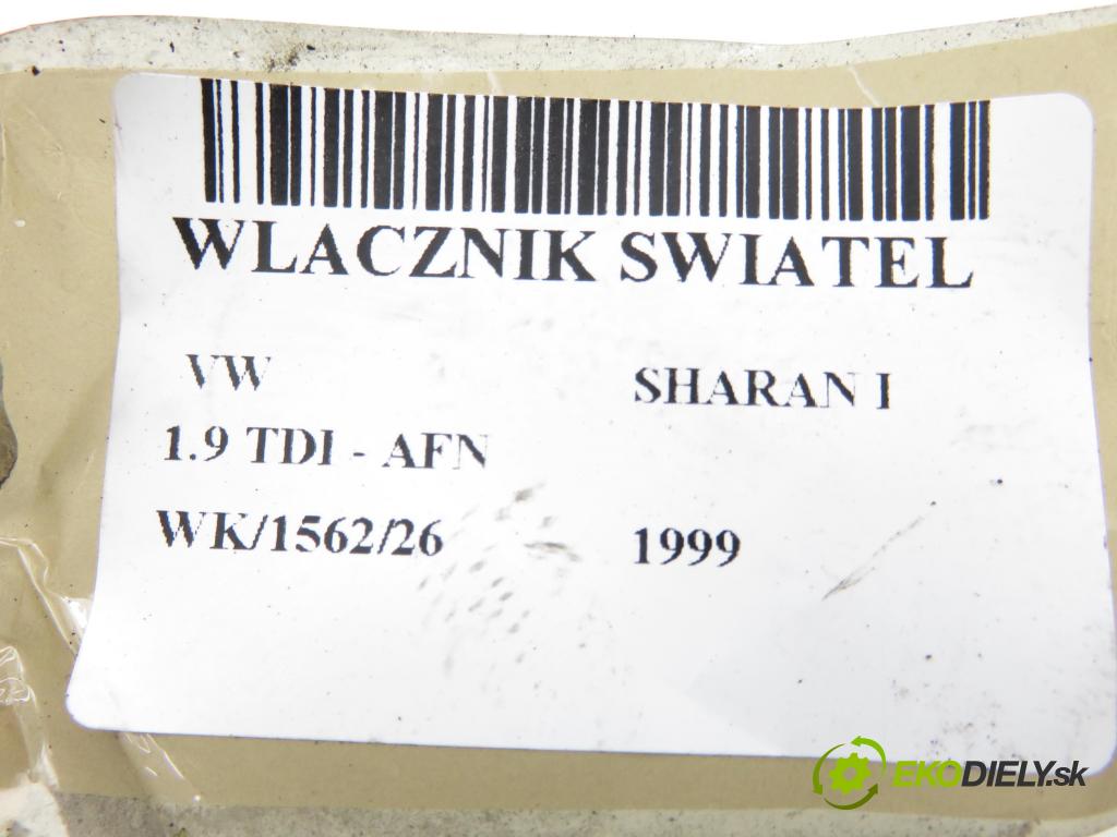 VW SHARAN (7M8, 7M9, 7M6) MINIVAN 1999 81,00 1.9 TDI - AFN 1896,00 přepínač světla 7M1941531M ; 95VW13K196BCW
