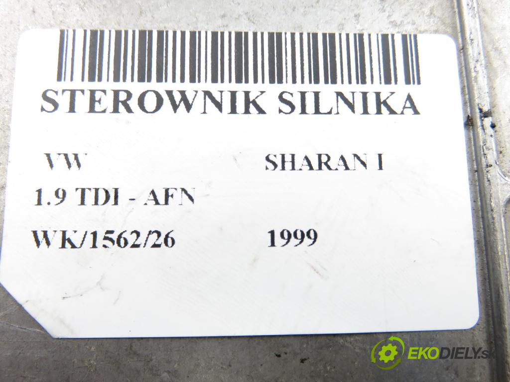 VW SHARAN (7M8, 7M9, 7M6) MINIVAN 1999 81,00 1.9 TDI - AFN 1896,00 Riadiaca jednotka Motor 028906021GT ; 0281001735