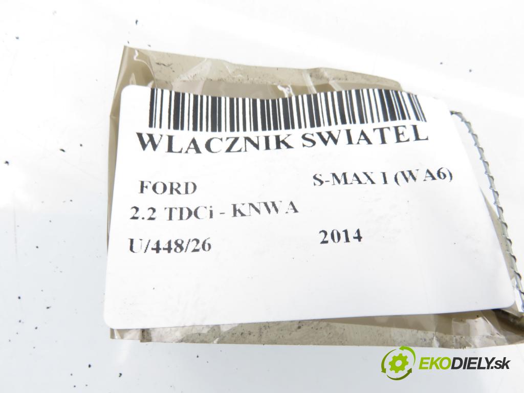 FORD S-MAX (WA6) MINIVAN 2014 147,00 2.2 TDCi - KNWA 2179,00 prepínač svetlá 8G9T13A024ED