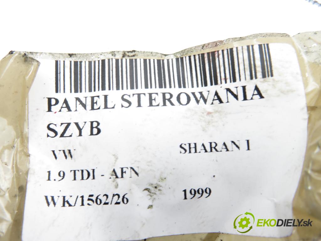VW SHARAN (7M8, 7M9, 7M6) MINIVAN 1999 81,00 1.9 TDI - AFN 1896,00 Panel ovládania okien 7M0867255 ; 95VWA17167