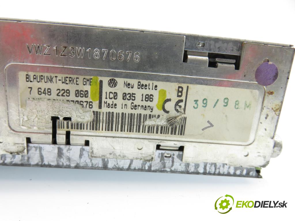 VW NEW BEETLE (9C1, 1C1) HB 2001 66,00 1.9 TDI - ALH 1896,00 RADIO CD 1C0035186