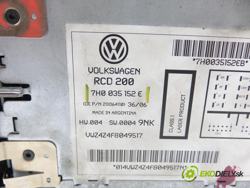 VW TRANSPORTER V Skrzynia (7HA, 7HH, 7EA, 7EH) FURGON 2009 75,00 1.9 TDI - BRS 1896,00 RADIO CD 7H0035152E