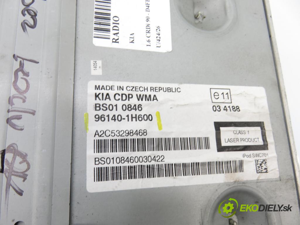 KIA PRO CEE'D (ED) HB 2009 66,00 1.6 CRDi 90 - D4FB-L 1582,00 RADIO CD 961401H600