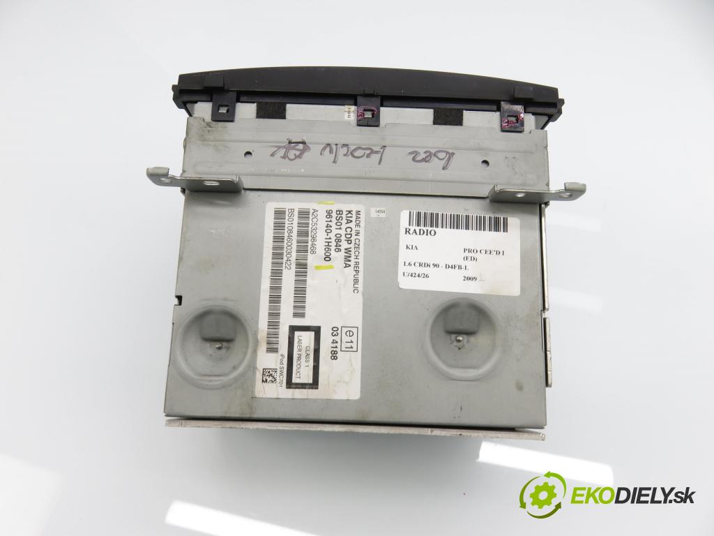 KIA PRO CEE'D (ED) HB 2009 66,00 1.6 CRDi 90 - D4FB-L 1582,00 RADIO CD 961401H600