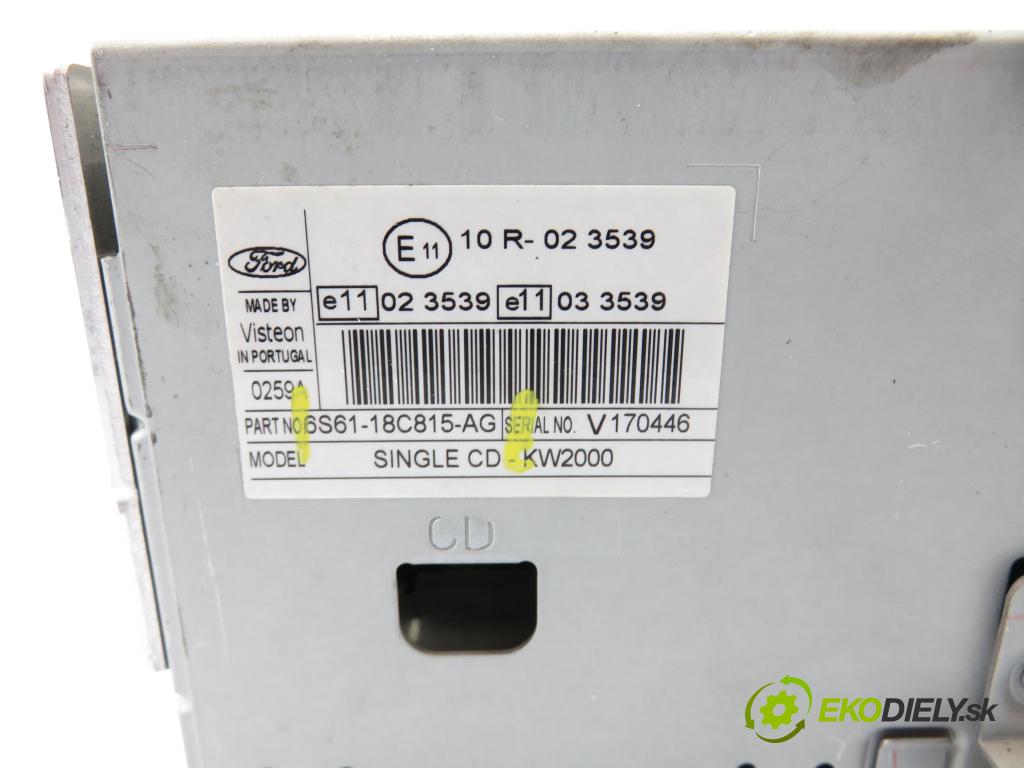 FORD FOCUS II Turnier (DA_, FFS, DS) KOMBI 2006 74,00 1.6 - SHDA 1596,00 RADIO CD 6S6118C815AG