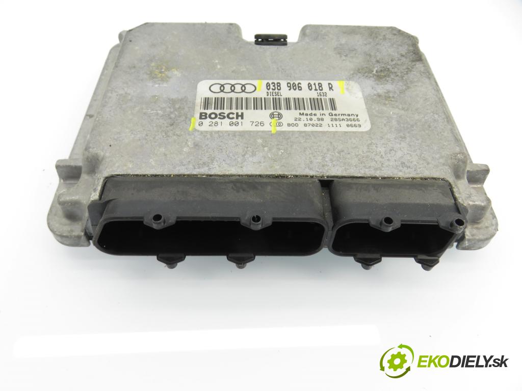 AUDI A4 Avant (8D5, B5) KOMBI 1998 66,00 1.9 TDI - AHU 1896,00 Riadiaca jednotka Motor 038906018R ; 0281001726