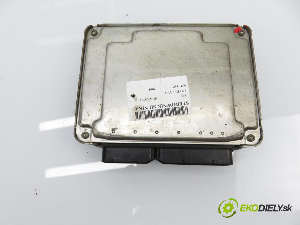 VW SHARAN (7M8, 7M9, 7M6) MINIVAN 2005 81,00 1.9 TDI - AVG 1896,00 řídící jednotka motora 038906019NA ; 0281011822