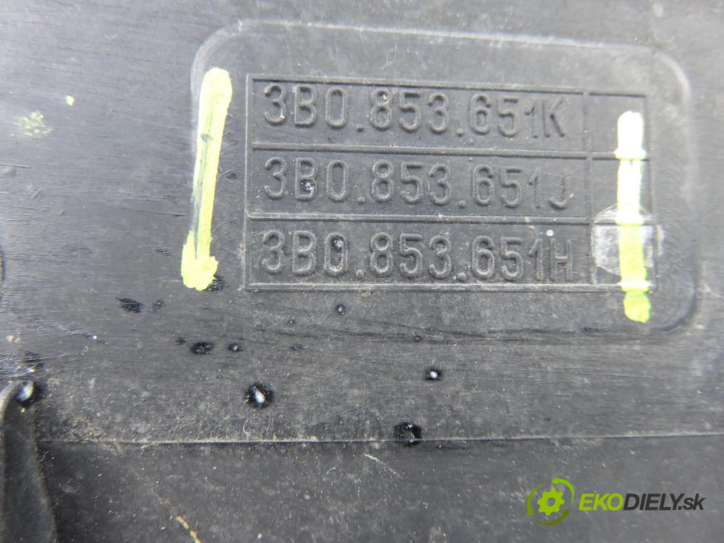 VW PASSAT B5.5 (3B3) SEDAN 2001 96,00 1.9 TDI PD 130 - AVF 1896,00 Mriežka / maska 3B0853651K ; 3B0853651J ; 3B0853651H